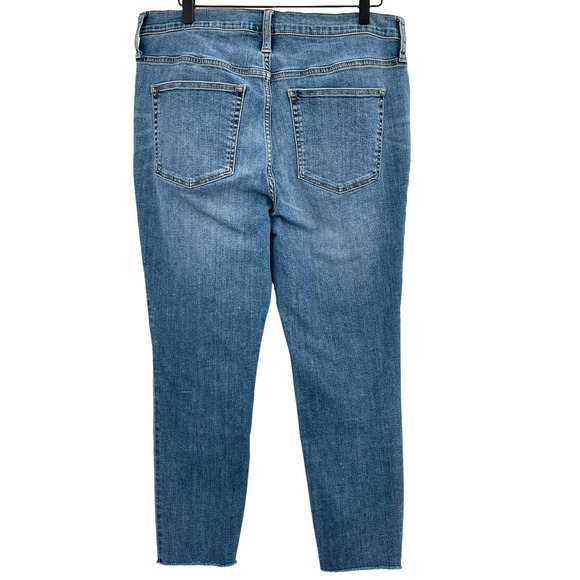 J. Crew 9" High Rise Toothpick Jeans Buffalo Wash Stretch Denim | Petite Size 32 - Picture 4 of 10